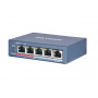 Коммутатор PoE HIKVISION DS-3E0505P-E/M, 4 PoE+ порта 10/100/1000 Мбит/с, 1 Uplink порт 1000 Мбит/с, RJ-45, 35Вт