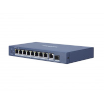 Коммутатор PoE HIKVISION DS-3E0510P-E, 8 PoE+ порта 10/100/1000 Мбит/с, 2 Uplink порт 1000 Мбит/с, RJ-45, SFP, 110Вт