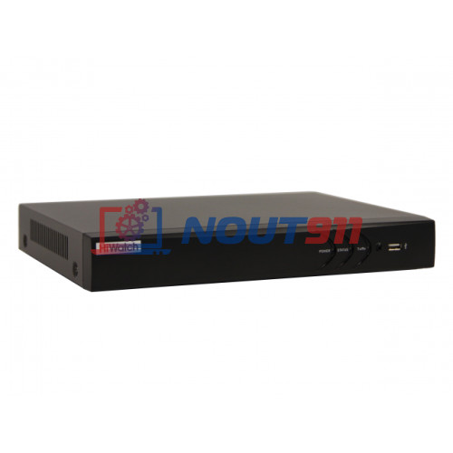 IP Видеорегистратор HiWatch DS-N304P(D), 4 IP камеры 8МП, 4096x2160, 30к/с , 4 PoE порта, H.265+, черный