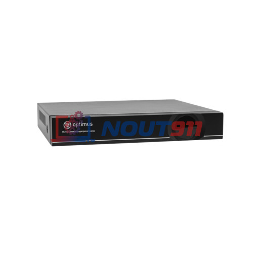 IP-видеорегистратор Optimus NVR-5161-8P 16 IP камеры 8МП + 8 PoE 3840х2160 25к/с на канал H.265 черный