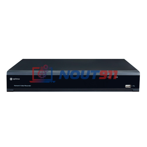 IP-видеорегистратор Optimus NVR-8081 8 IP камеры 8МП 3840х2160 30к/с на канал H.265 черный