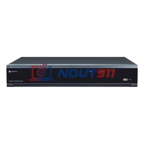 IP-видеорегистратор Optimus NVR-8162 16 IP камеры 8МП 3840×2160 30к/с на канал H.265 черный
