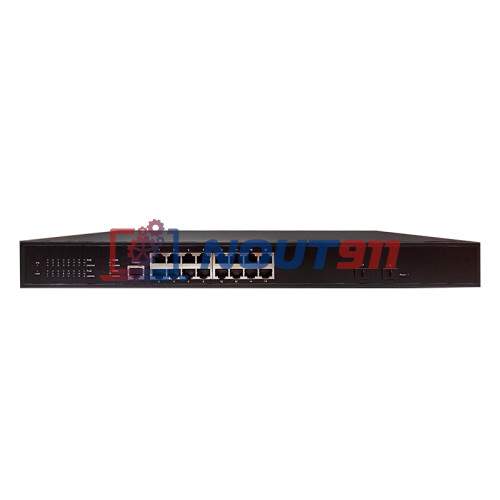 Коммутатор PoE Optimus U1IM-16G/2S, 16 PoE+ портов 10/100/1000 Мбит/с, 2 Uplink порта 10/100/1000 Мбит/с, RJ-45, SFP, 300Вт