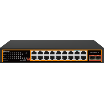 Коммутатор PoE Optimus U1I-16G2b/2G/2S, 14 PoE+ порта 10/100/1000 Мбит/с, 2 PoE++ порт 10/100/1000 Мбит/с, 4 Uplink порт 10/100/1000 Мбит/с, RJ-45, SFP, 240Вт