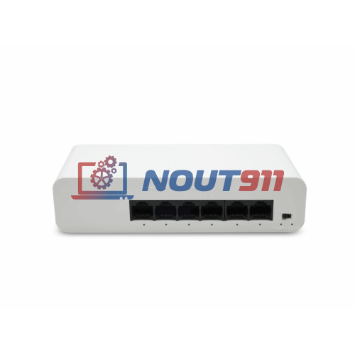 Коммутатор PoE EL S-6/4PAE, 4 PoE порта 10/100 Мбит/с, 2 Uplink порта 100 Мбит/с RJ-45, 55Вт, коммутационная способность 1,2 Гбит/с, белый