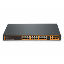 Коммутатор PoE Optimus U1I-24G/2G/2S, 24 PoE+ порта 10/100/1000 Мбит/с, 4 Uplink порта 10/100/1000 Мбит/с, RJ-45, SFP, 400Вт
