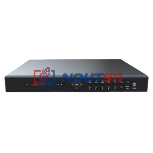 IP-видеорегистратор Optimus NVR-5162-16P 16 IP камеры 8МП + 16 PoE 3840х2160 25к/с на канал H.265 черный