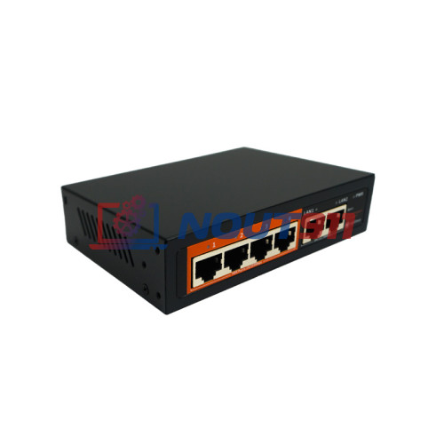 Коммутатор PoE Optimus U1IC-4F/2F, 4 PoE+ порта 10/100 Мбит/с, 2 Uplink порта 100 Мбит/с, RJ-45, 65Вт