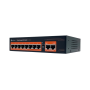 Коммутатор PoE Optimus U1IC-8F/2G, 8 PoE портов 10/100 Мбит/с, 2 Uplink порта 1Гбит/с RJ-45, 120 Вт