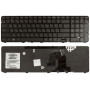 Клавиатура для ноутбука HP Pavilion dv7-4000, DV7-4100, DV7-4200 (FP6 AEFP6U00310) черная c черной рамкой