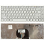 Клавиатура для ноутбука Sony Vaio VPC-Y, VPCY22C5E, VPCY11V9E/S series (NSK-S8N01) с серебристой рамкой, белая