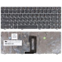 Клавиатура для ноутбука Lenovo Z450, Z460, Z460A, Z460G (25-010886) с серой рамкой, черная