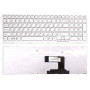 Клавиатура для ноутбука Sony Vaio VPCEL, VPC-EL, VPCEL3S1R/W (V116630B) с белой рамкой, белая