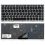 Клавиатура для ноутбука Lenovo IdeaPad U310 (AELZ7700110) с серебристой рамкой, черная