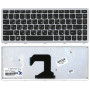 Клавиатура для ноутбука Lenovo IdeaPad U410 (AELZ8700110) с серебристой рамкой, черная