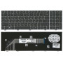 Клавиатура для ноутбука HP ProBook 4540S, 4545S, 4740s  (677045-251) с серой рамкой, черная