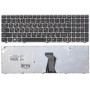 Клавиатура для ноутбука Lenovo IdeaPad B570, B580, V570, Z570, Z575, B590 (V-117020BS1) с серой рамкой, черная