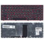 Клавиатура для ноутбука Lenovo V380A, V385, V380S (25202277) с красной рамкой, черная