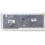 Клавиатура для ноутбука Toshiba Satellite P205-S6237, X205-SLI5, P205-S6348, X205-SLI4 (PK130260100) (шлейф по центру) серебристая