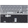 Клавиатура для ноутбука Samsung NP770Z5E, NP880Z5E (BA75-04634C) с подсветкой без рамки, серебристая