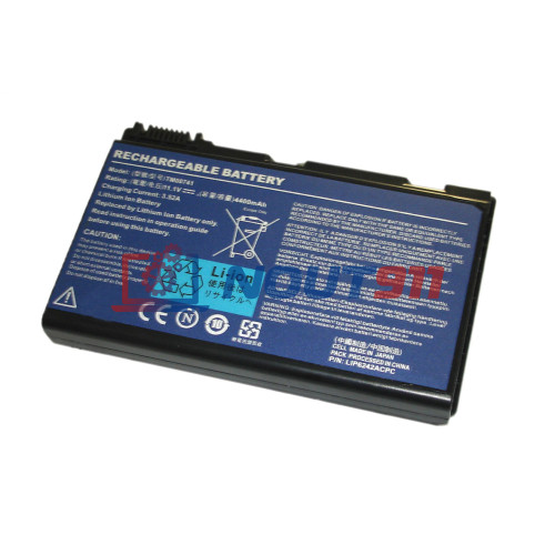 Аккумулятор для ноутбука Acer TravelMate 7520, 6410, 6460, 6552, 5720 (GRAPE34) 11.1V 4400mAh 49Wh, черная, HC/OEM