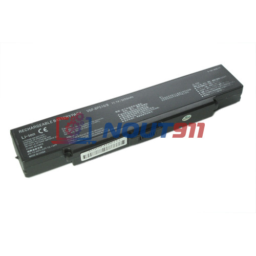 Аккумулятор для ноутбука Sony Vaio VGN-CR, AR, NR, SZ (VGP-BPL9) 11.1V 5200mAh 58Wh, черная, ORG