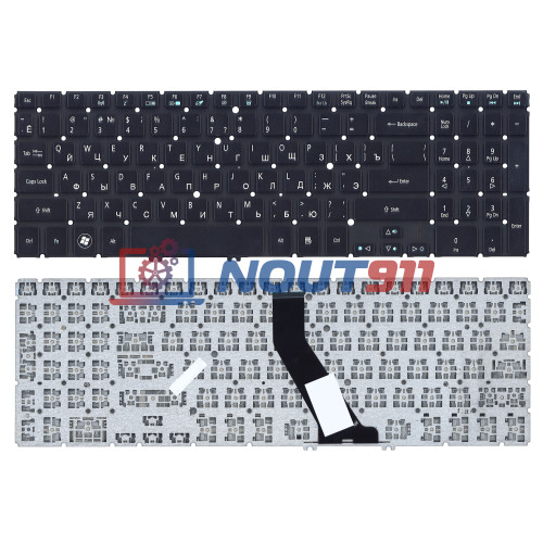 Клавиатура для ноутбука Acer Aspire V5, V5-5 Acer M5-581T, V5-572, V7-582 (NSK-R3KBW 0R) с подсветкой, черная