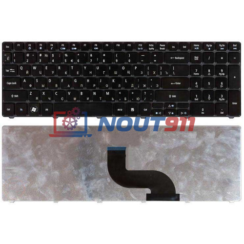 Клавиатура для ноутбука Acer Aspire 5810T, 5410T, 5536, 5536G, 5738, 5800, 5820, 5739 (PK130C83004) черная
