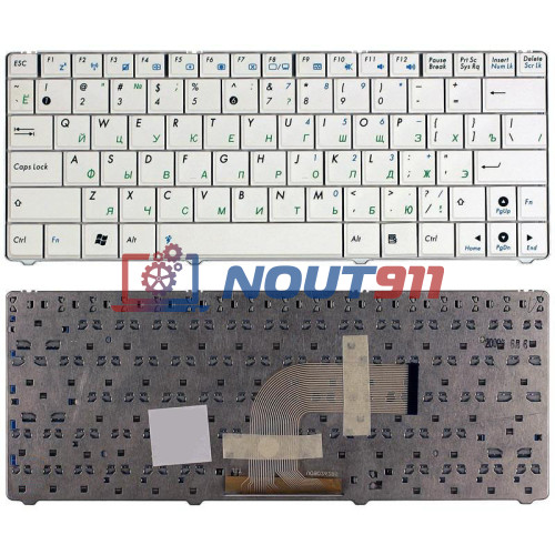 Клавиатура для ноутбука Asus EEE PC 110, 1101HA, N10, N10E, N10J (V090262BS2) белая