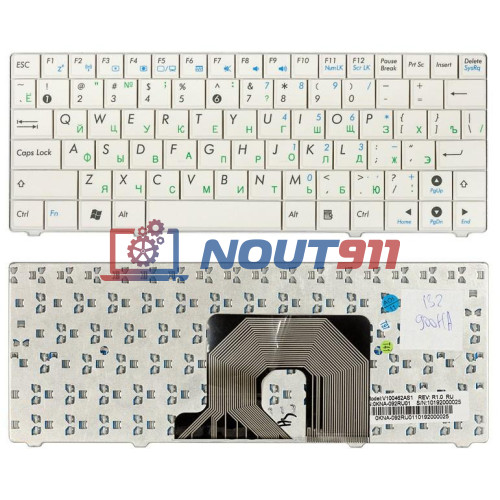 Клавиатура для ноутбука Asus EEE PC 900HA, 900SD, T91, T91MT (0KNA-094RU01) белая