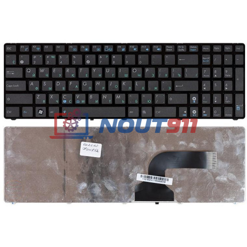 Клавиатура для ноутбука Asus K52, K53, G73, A52, G60 (V111446AS3) черная с черной рамкой