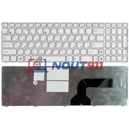 Клавиатура для ноутбука Asus K52, A52DE, A53, G73S, N71VG (NSK-UG60R) белая