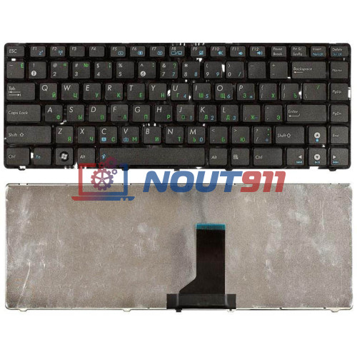 Клавиатура для ноутбука Asus UL30, K42, K43, X42, U41 (NSK-UC601) с черной рамкой, черная