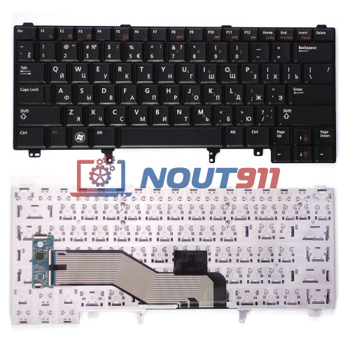 Клавиатура для ноутбука Dell Latitude E6320, E6420, E5420, E6620, P15S (NSK-DV2UC) без указателя, черная