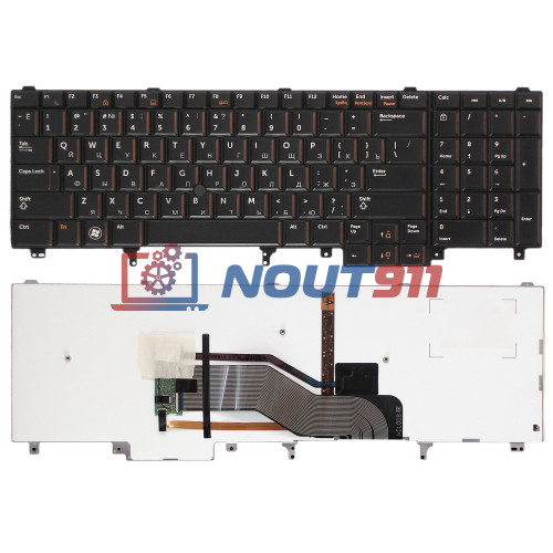 Клавиатура для ноутбука Dell Latitude E5520, E6520, E6530, E6540 (PK130FH1A0) с подсветкой, черная