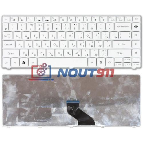 Клавиатура для ноутбука Gateway NV49C, NV49C01c, NV49C13c, NV49C14c (V104630DS2) белая