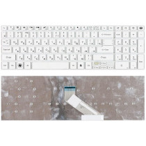 Клавиатура для ноутбука Gateway NV55S, NV57H, NV75S, NV77H, TS45, X2508 (PK130HJ1B04) белая