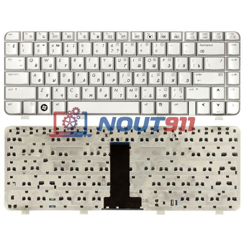 Клавиатура для ноутбука HP Pavilion dv2000, HP Compaq Presario V3000, V3600 (90.4Y007.S01) серебристая
