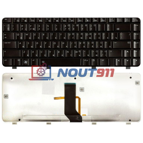 Клавиатура для ноутбука HP Pavilion dv3-2000, dv3-2100, dv3-2310er (PK1306T2C06) с подсветкой, черная