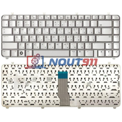 Клавиатура для ноутбука HP Pavilion dv5-1000, dv5-1030er, dv5-1190er, dv5-1198er (AEQT6T60210) серебристая