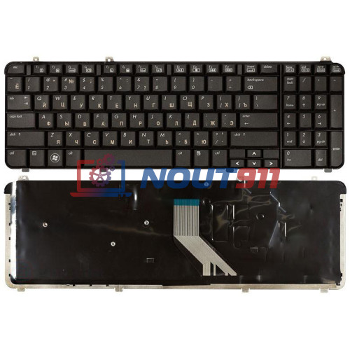 Клавиатура для ноутбука HP Pavilion dv6-1000, dv6-2000, dv6-2125er, dv6-1340sf (AEUT3700040) матовая черная