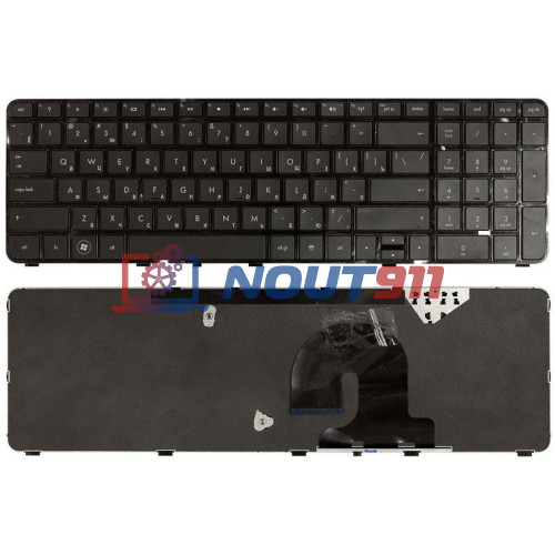 Клавиатура для ноутбука HP Pavilion dv7-4000, DV7-4100, DV7-4200 (FP6 AEFP6U00310) черная c черной рамкой