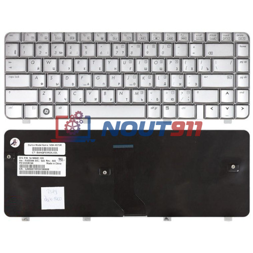 Клавиатура для ноутбука HP Pavilion dv4-1000, dv4-1030en, dv4-1050er (PK1303U0160) серебристая