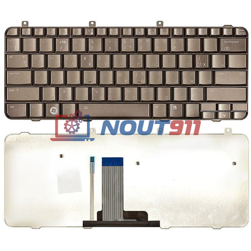 Клавиатура для ноутбука HP Pavilion dv3-1000, dv3z-1000, DV3-1200 (AECA1STU011) с подсветкой, бронза