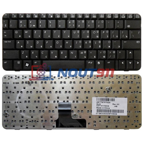 Клавиатура для ноутбука HP Pavilion tx1000, tx2000, tx2100, tx2500 (AETT8TP7020) черная