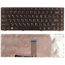 Клавиатура для ноутбука Lenovo Ideapad G470, B470,V470 (NSK-B6BSW) черная с черной рамкой