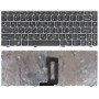 Клавиатура для ноутбука Lenovo Z450, Z460, Z460A, Z460G (25-010886) с серой рамкой, черная
