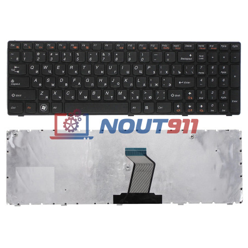 Клавиатура для ноутбука Lenovo IdeaPad Z560, Z565, G570, G770 (25-010793) с рамкой, черная