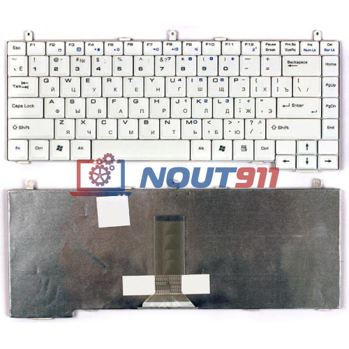 Клавиатура для ноутбука MSI S420, S425, S430, S450 (MP-03083SU) белая