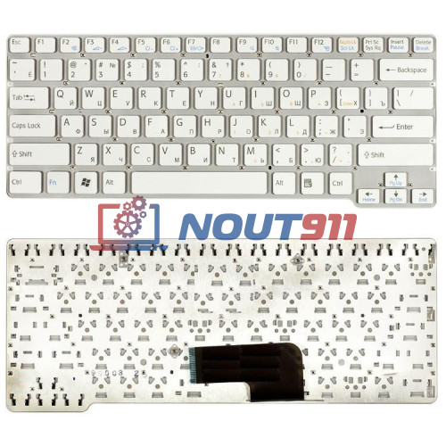 Клавиатура для ноутбука Sony Vaio VPC-CW, VPCCW, CW13FX (NSK-S7A0R) белая